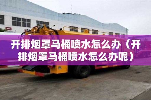 開排煙罩馬桶噴水怎么辦（開排煙罩馬桶噴水怎么辦呢）