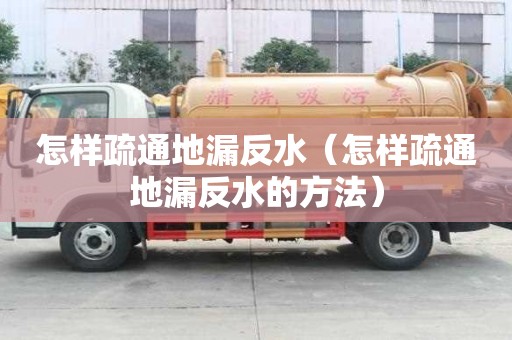 怎樣疏通地漏反水(怎樣疏通地漏反水的方法) 怎樣疏通地漏反水(怎樣疏通地漏反水的方法)