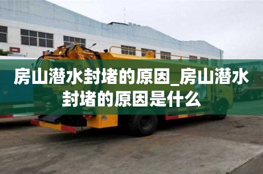 房山潛水封堵的原因_房山潛水封堵的原因是什么