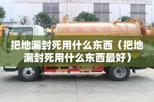 把地漏封死用什么東西（把地漏封死用什么東西最好）