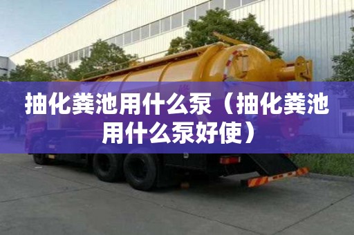 抽化糞池用什么泵（抽化糞池用什么泵好使）