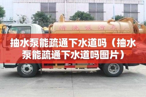 抽水泵能疏通下水道嗎（抽水泵能疏通下水道嗎圖片）
