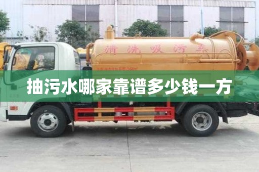 抽污水哪家靠譜多少錢一方