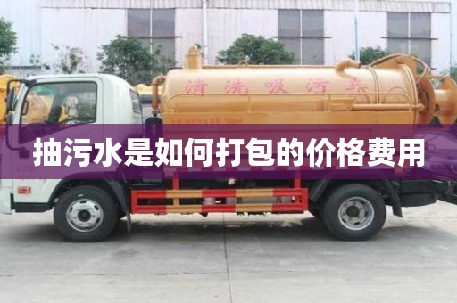抽污水是如何打包的價格費用