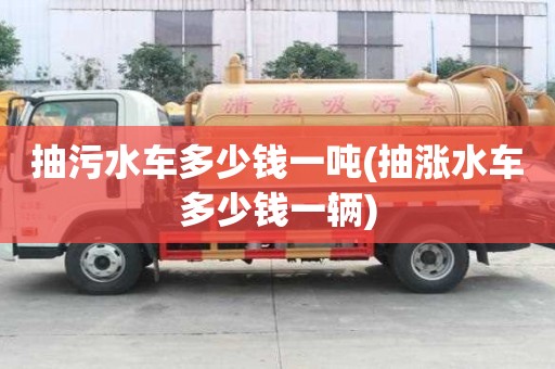 抽污水車多少錢一噸(抽漲水車多少錢一輛)