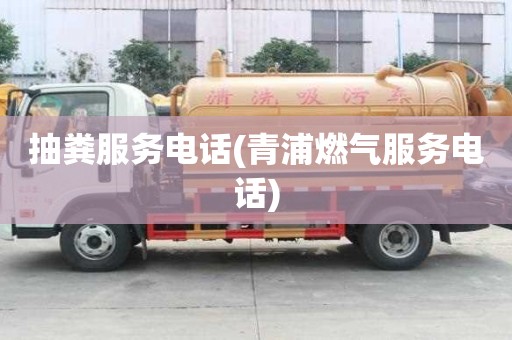 抽糞服務電話(青浦燃氣服務電話)