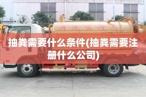 抽糞需要什么條件(抽糞需要注冊什么公司)