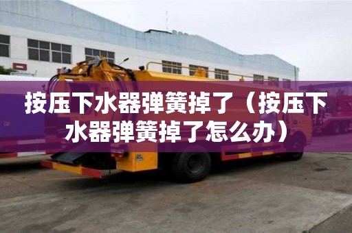 按壓下水器彈簧掉了（按壓下水器彈簧掉了怎么辦）