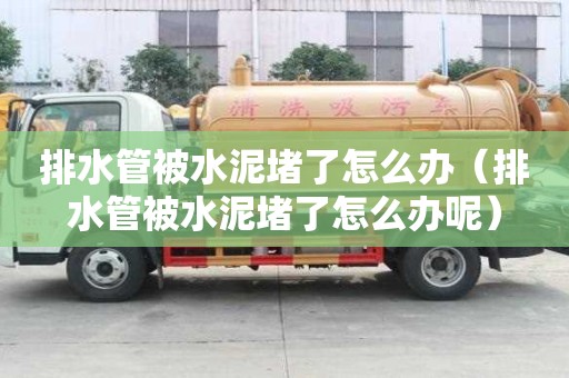 排水管被水泥堵了怎么辦（排水管被水泥堵了怎么辦呢）