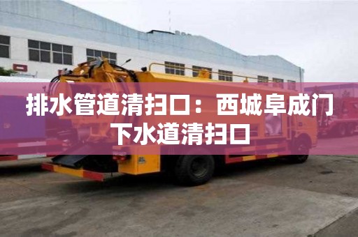 排水管道清掃口：西城阜成門下水道清掃口