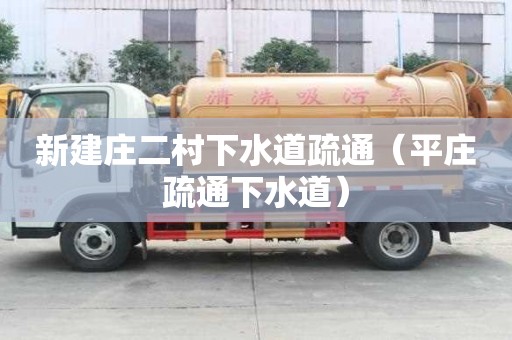 新建莊二村下水道疏通（平莊疏通下水道）