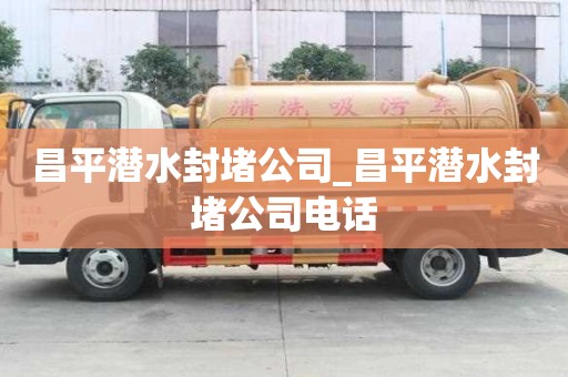 昌平潛水封堵公司_昌平潛水封堵公司電話