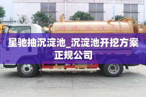 星馳抽沉淀池_沉淀池開挖方案正規(guī)公司