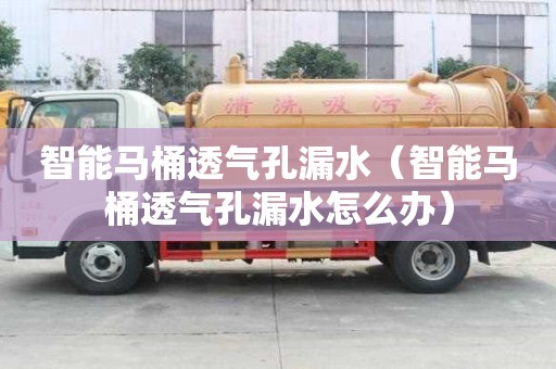 智能馬桶透氣孔漏水（智能馬桶透氣孔漏水怎么辦）