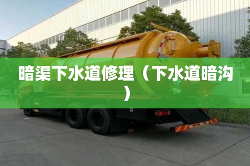 暗渠下水道修理（下水道暗溝）
