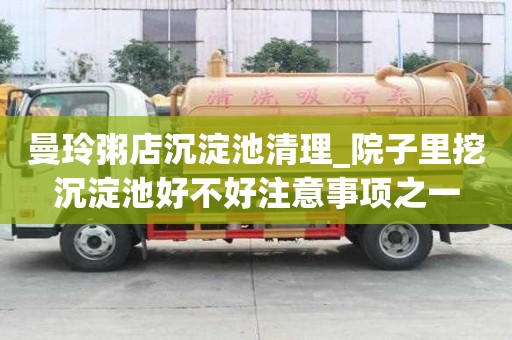 曼玲粥店沉淀池清理_院子里挖沉淀池好不好注意事項之一
