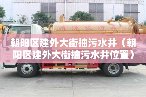 朝陽區(qū)建外大街抽污水井（朝陽區(qū)建外大街抽污水井位置）
