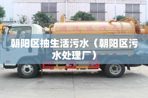 朝陽區(qū)抽生活污水（朝陽區(qū)污水處理廠）