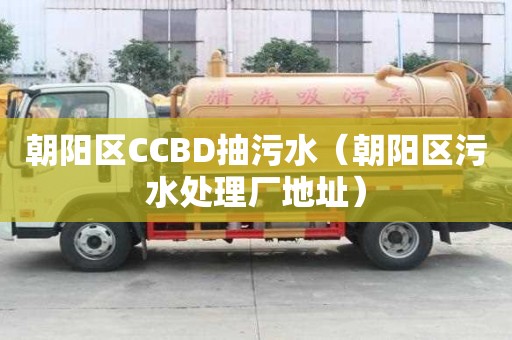 朝陽區(qū)CCBD抽污水（朝陽區(qū)污水處理廠地址）