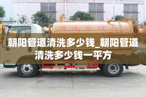 朝陽管道清洗多少錢_朝陽管道清洗多少錢一平方