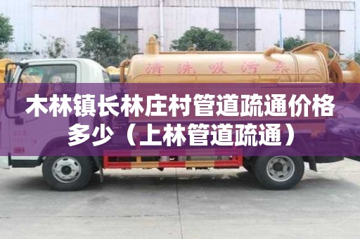 木林鎮(zhèn)長林莊村管道疏通價格多少（上林管道疏通）