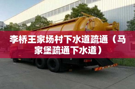 李橋王家場村下水道疏通（馬家堡疏通下水道）