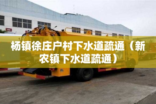 楊鎮徐莊戶村下水道疏通（新農鎮下水道疏通）