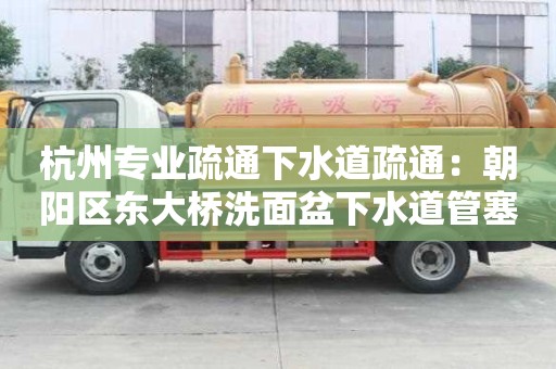 杭州專業疏通下水道疏通：朝陽區東大橋洗面盆下水道管塞住了怎么辦