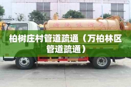 柏樹莊村管道疏通（萬柏林區管道疏通）