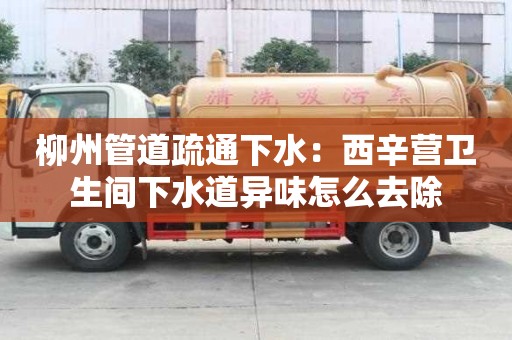 柳州管道疏通下水：西辛營衛生間下水道異味怎么去除