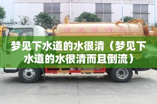 夢見下水道的水很清（夢見下水道的水很清而且倒流）