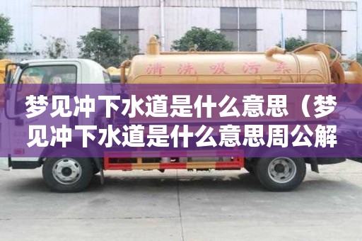 夢見沖下水道是什么意思（夢見沖下水道是什么意思周公解夢）