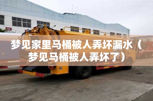 夢見家里馬桶被人弄壞漏水（夢見馬桶被人弄壞了）