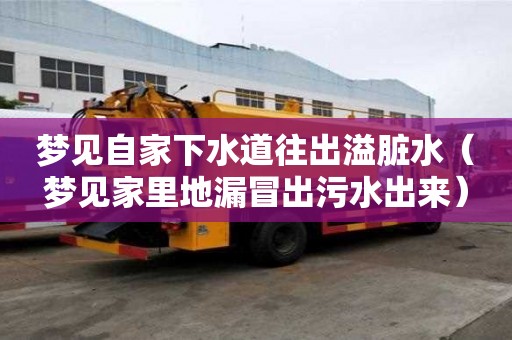 夢見自家下水道往出溢臟水（夢見家里地漏冒出污水出來）