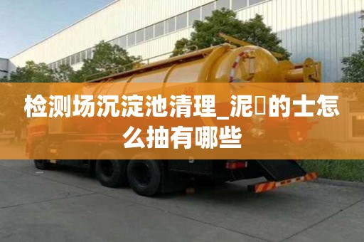 檢測場沉淀池清理_泥鯭的士怎么抽有哪些