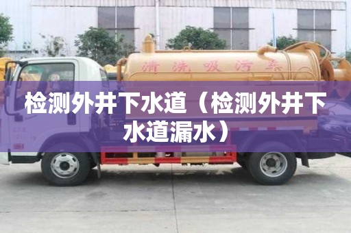 檢測外井下水道（檢測外井下水道漏水）