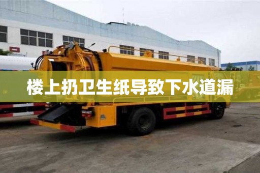 樓上扔衛生紙導致下水道漏