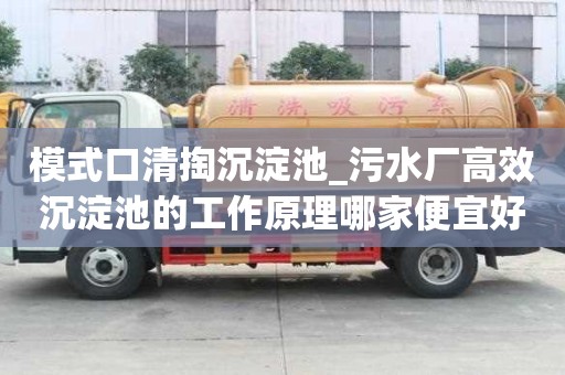 模式口清掏沉淀池_污水廠高效沉淀池的工作原理哪家便宜好用