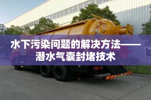 水下污染問題的解決方法——潛水氣囊封堵技術
