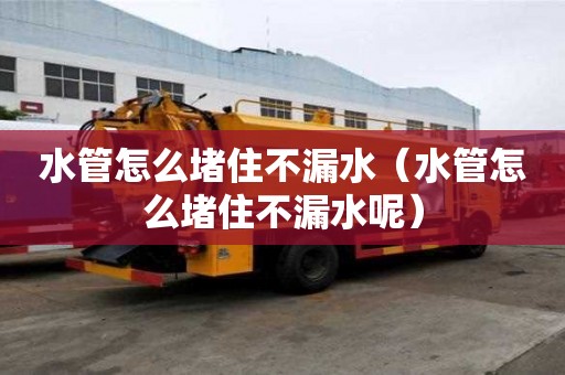 水管怎么堵住不漏水（水管怎么堵住不漏水呢）