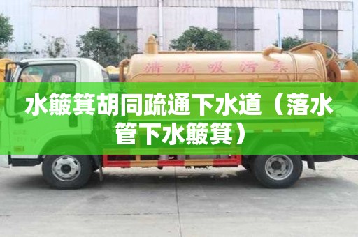 水簸箕胡同疏通下水道（落水管下水簸箕）