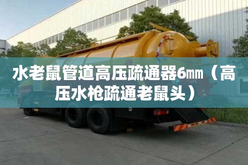 水老鼠管道高壓疏通器6㎜（高壓水槍疏通老鼠頭）