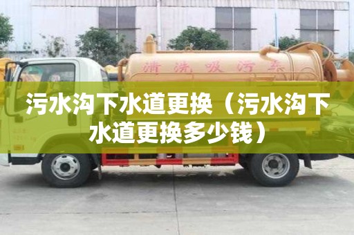 污水溝下水道更換（污水溝下水道更換多少錢）