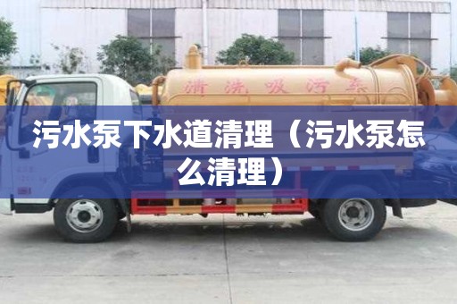 污水泵下水道清理（污水泵怎么清理）