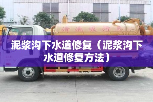 泥漿溝下水道修復（泥漿溝下水道修復方法）