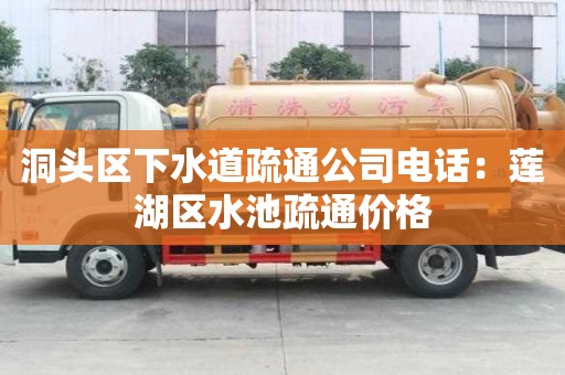 洞頭區下水道疏通公司電話：蓮湖區水池疏通價格