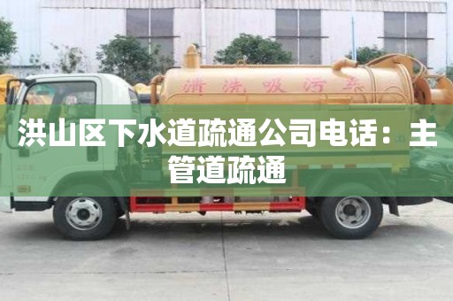 洪山區(qū)下水道疏通公司電話：主管道疏通