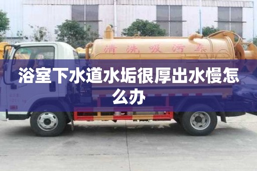 浴室下水道水垢很厚出水慢怎么辦