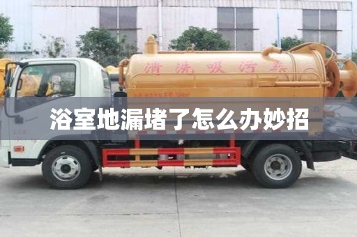 浴室地漏堵了怎么辦妙招