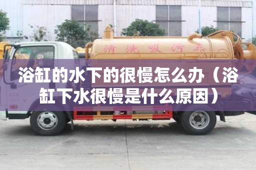 浴缸的水下的很慢怎么辦（浴缸下水很慢是什么原因）